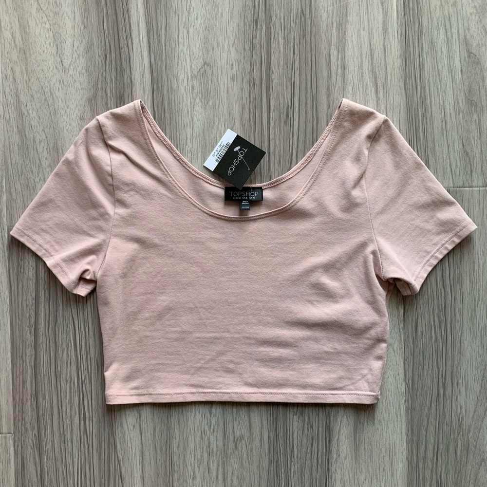 Topshop ballet pink crop